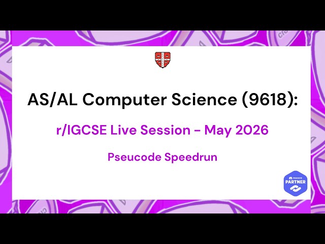 All of AS/AL Computer Science 9618 Pseudocode (M/J 2026)