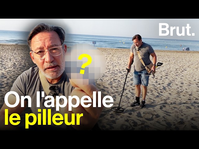 Armed with his metal detectors, Chris searches the beaches of Montpellier