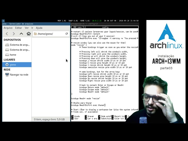 ARCH + I3WM - Instalação Parte 03