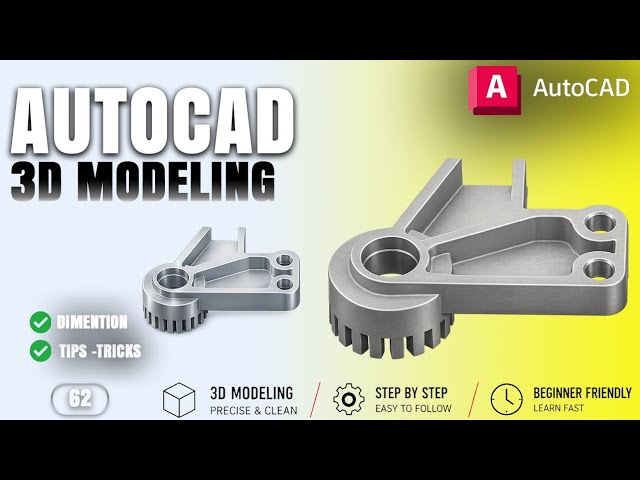 AUTOCAD 3D basic modeling for  mechanical practice work #62 #autocad #rkmahato  #rkmahato_07 