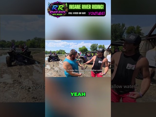 Wakeboard con remolque de UTV: ¡Paseo épico en la playa! #shorts