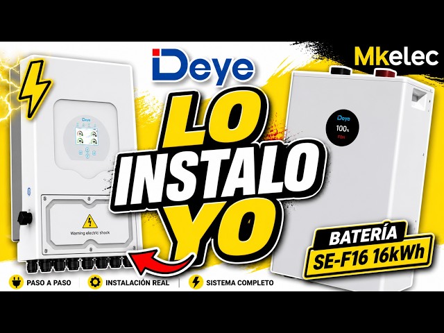 DEYE 6kW: cómo instalarlo desde cero ⚡ guía COMPLETA + batería SE-F16 16kWh