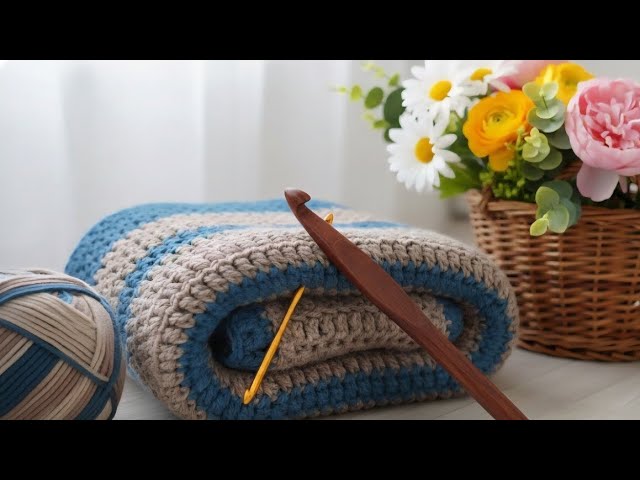 UNIQUE Crochet Stitch! 😍 Never Seen Before – Easy Blanket & Scarf Pattern
