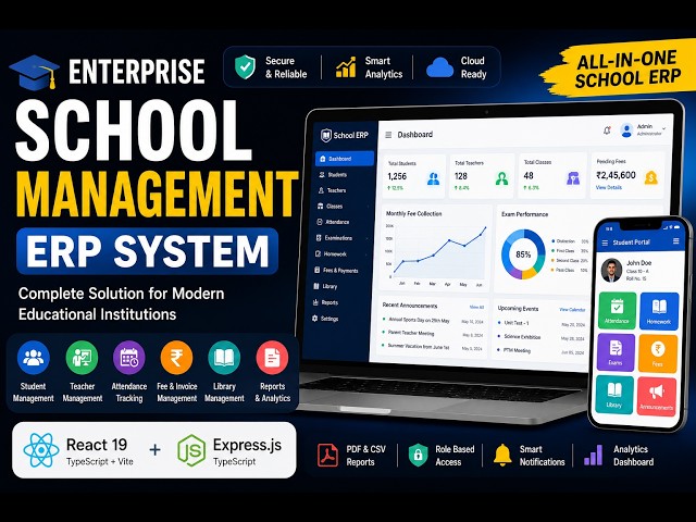 School Management ERP System with React 19 & Express.js