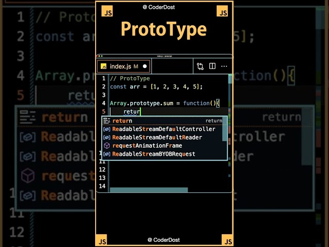 Prototype in JavaScript #javascript #reactjs #shorts