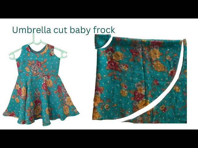 Umbrella cut baby frock cutting and stitching / very easy