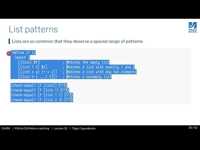 CS450   S21   33   03  Pattern matching