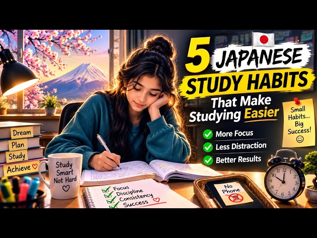 5 Japanese Study Habits That Make Studying Easier 🇯🇵📚 | Study Smarter, Not Harder