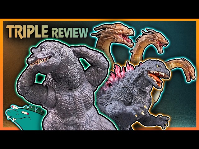 Hiya Toys Godzilla TRIPLE Review [2000, GMK, & King Ghidorah 2.0]