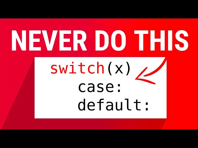 "Switch Statements" are Bad. Do This Instead.