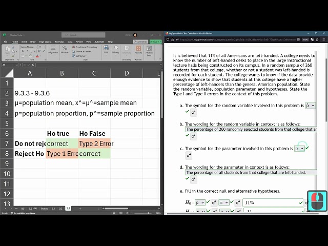 Stats 243 = HW 9.4.3 = Hypothesis Testing Vocabulary Variables And Errors