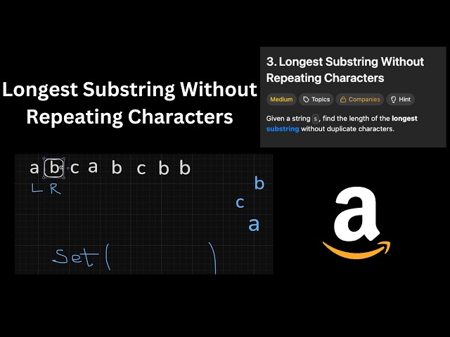 Longest Substring Without Repeating Characters - Leetcode 3 - Sliding window - Python