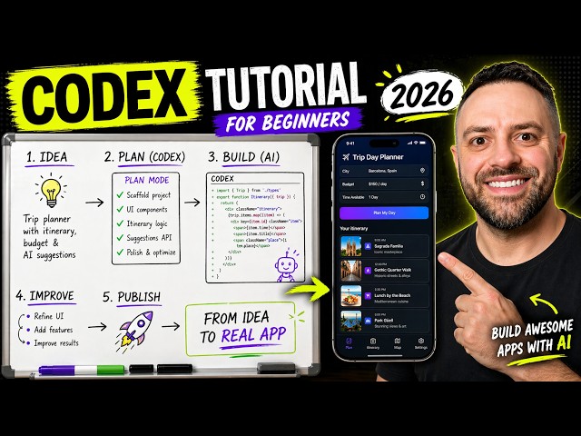 Codex for Beginners Tutorial (2026): Build Your First App in Minutes