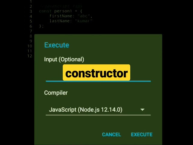 constructor | javascript tutorial #shorts #html #javascript
