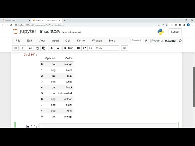 Quick Tutorial - Import Data in Jupyter Notebook