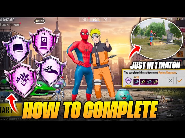 HOW TO COMPLETE ALL 4 NEW SPIDERMAN ACHIEVEMENT IN BGMI