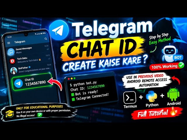 How to Create Telegram Chat ID Easily 🔥 | Telegram Bot Chat ID Tutorial | Termux & Python