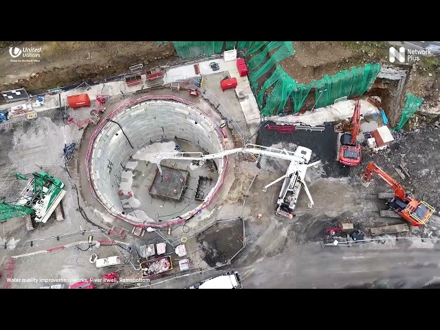 Wastewater - Irwell Storm Tanks drone footage