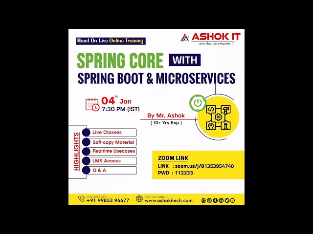 Springboot with Microservices For Beginners @ashokit