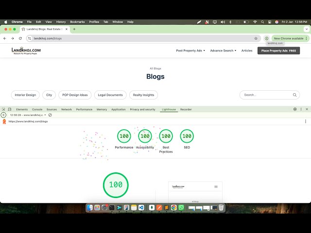 100% Google PageSpeed on Landkhoj Blog