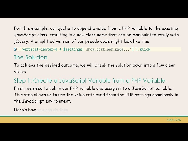 How to Dynamically Add a PHP Variable to a JavaScript Class in jQuery