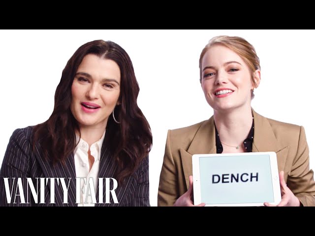 Emma Stone Learns British Slang From Rachel Weisz | Vanity Fair