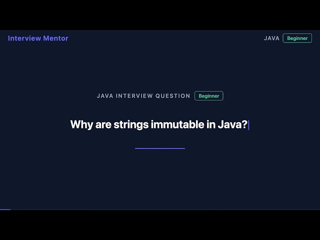 Why Are Strings Immutable in Java? | Interview Answer