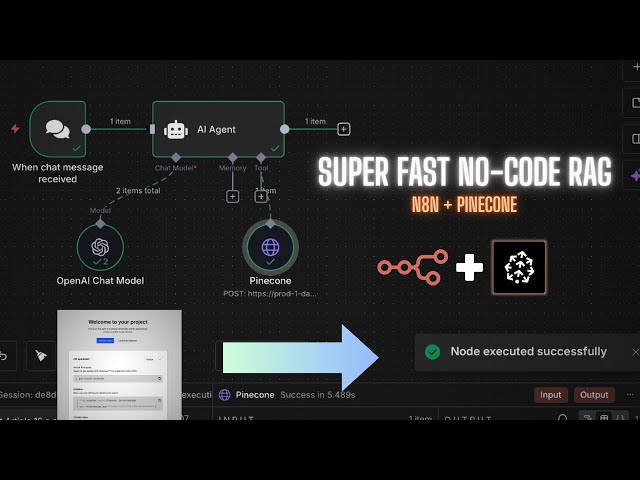 Build a No-Code RAG Workflow in Minutes with n8n + Pinecone (Super Fast Tutorial)