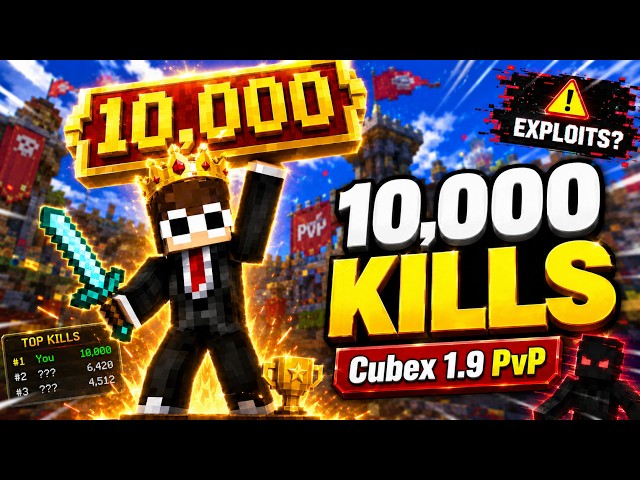El jugador #1 en Cubex 1.9 PvP alcanza las 10,000 bajas