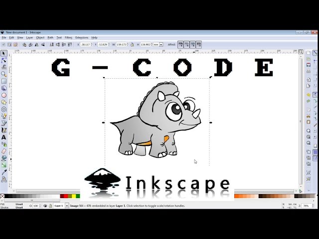 How to make G-CODE file of any image for CNC machine /INKSCAPE