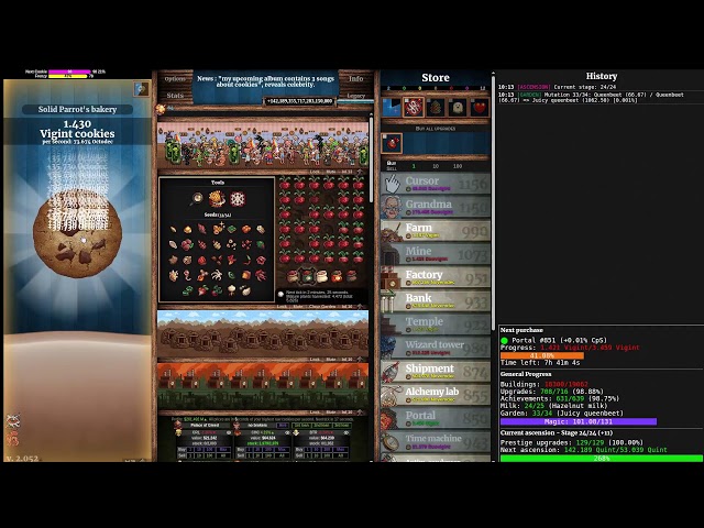 7.441 trevigintillion cookies | Cookie Clicker 100% TAS (631/639)