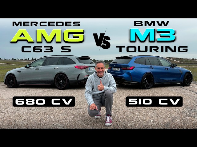 Mercedes AMG C63 s Estate vs BMW M3 Touring 🏎️ ¿Cuál es más rápido?