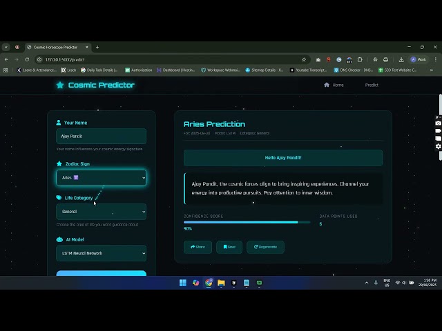 AI-Powered Horoscope Predictor | LSTM & GRU Neural Networks | Final Year Project Demo
