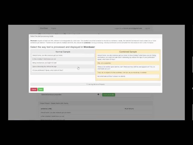 Using Wordseer Tagger to Map XML Document Structures