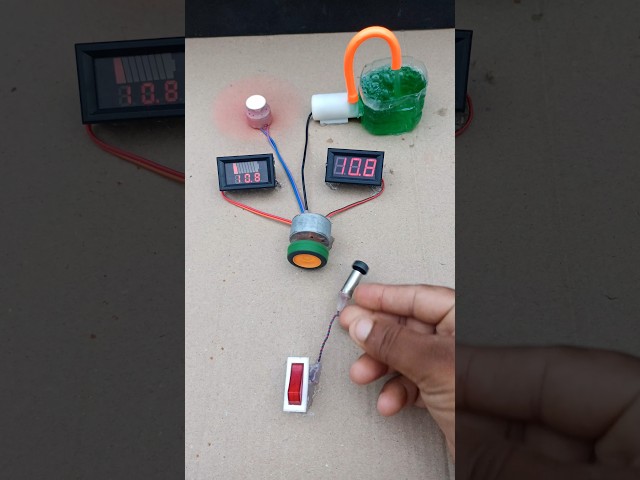 Two Voltmeter or 6v fan & Water pump Powering Using From Coreless Dron Generator • #shorts #viral