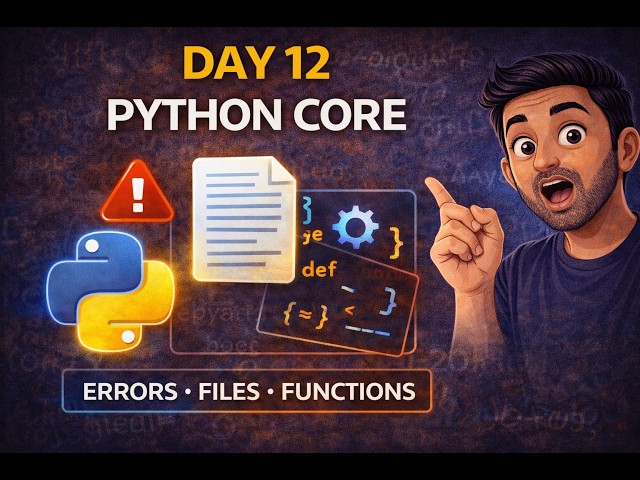 Python Error Handling, File Handling & Functions | Python Day 12