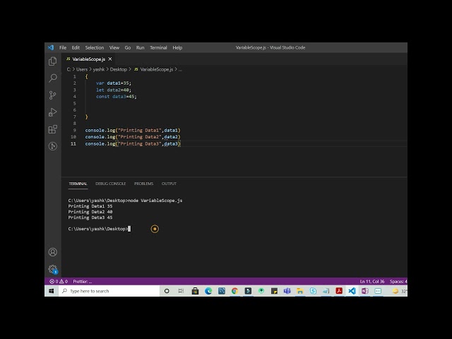 var, let and const in JavaScript