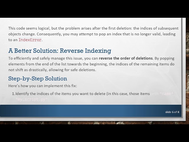 Handling index position in Python for Deleting JSON Objects