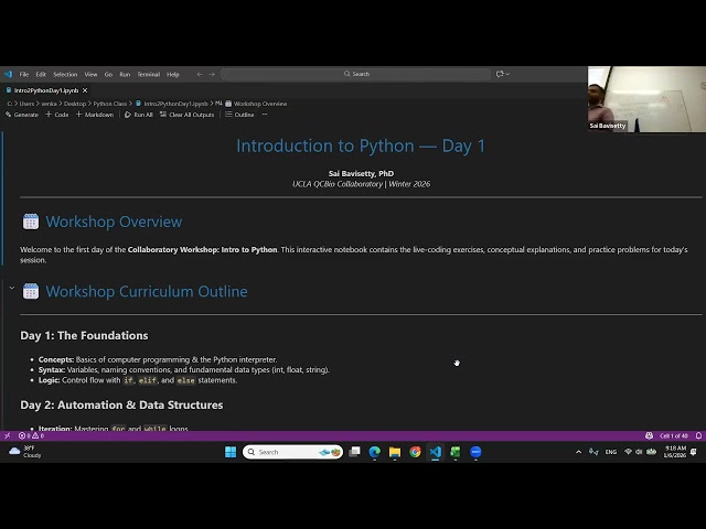 W9: Intro to Python - Day 1