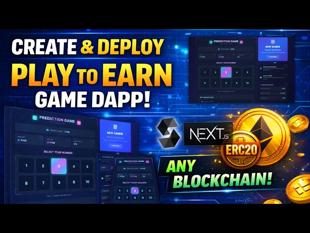 Create & Deploy Blockchain Play-to-Earn Game DApp | Earn ERC20 Tokens Using Solidity & Next.js 2026