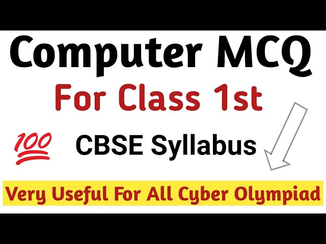Computer MCQ's For class 1st ( Important Computer Question & Answers) ~ Computer Quiz /CLASS 1  MCQ