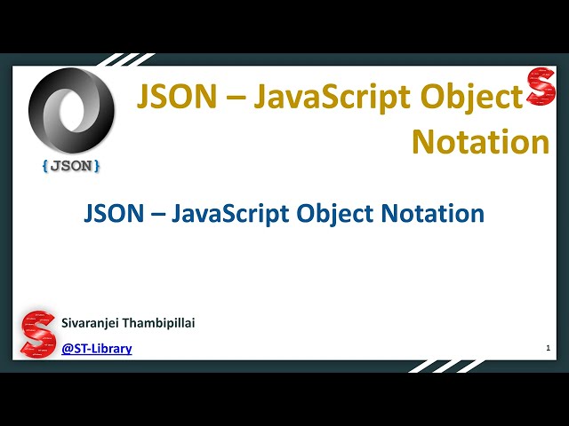JSON – JavaScript Object Notation | @ST-Library