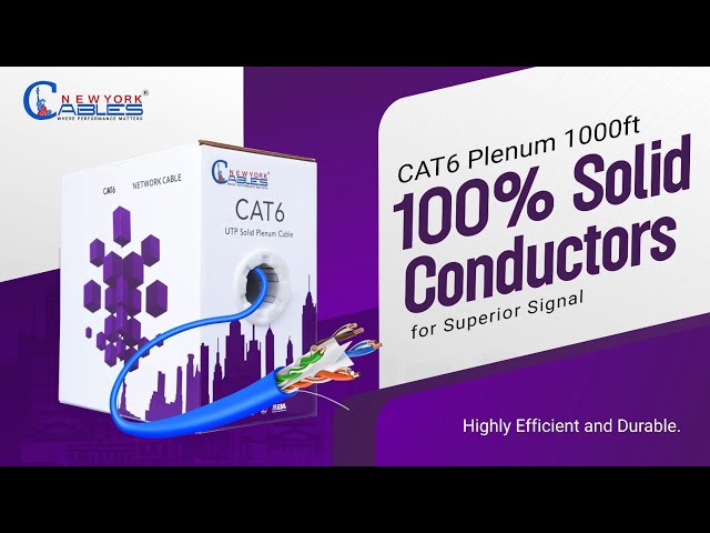 Cat6 Plenum CCA 1000ft Bulk Ethernet Cable | High-Performance Networking