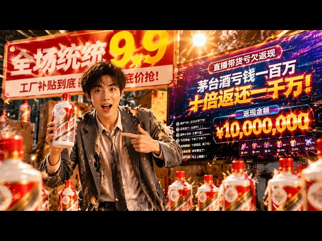公司即将破產，小夥替美女擋車意外綁定虧錢返現系統，直播帶貨統統9.9，十倍返還賺到爆！