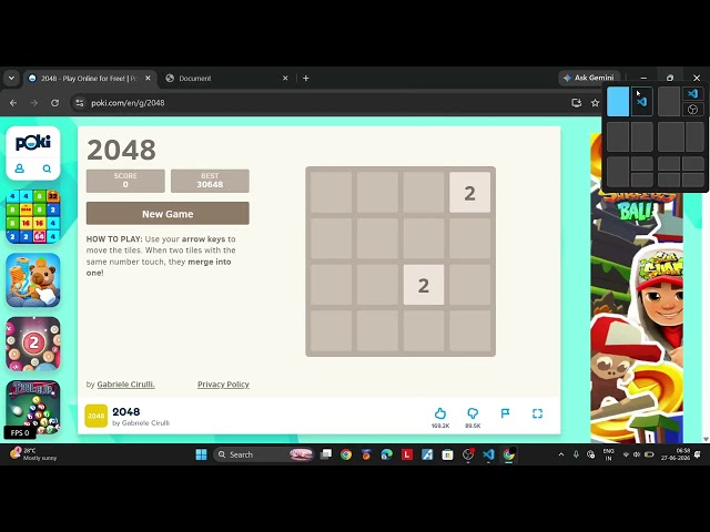 2048 Game Using HTML-CSS-JavaScript Part 2