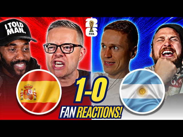 England fans DELIGHTED reactions to Spain 1-0 Argentina | World Cup Fan Reactions