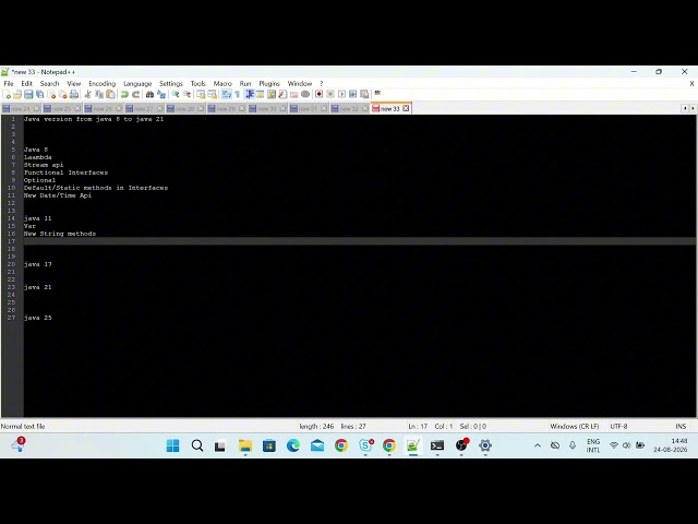 Java 8 to Java 25 Short Summary 