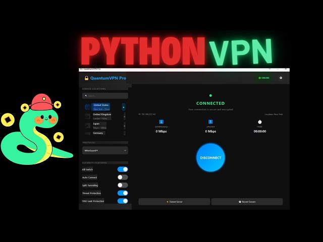VPN GUI Design free python source code #python