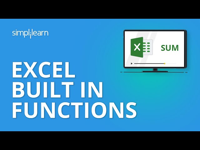 Excel Built in Functions | Financial Modeling Tutorial | Excel Tutorial | Simplilearn