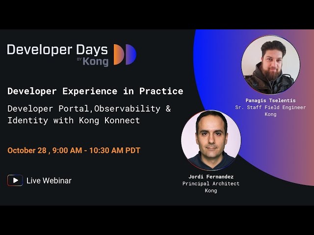 [Developer Day] Developer Portal, Observability & Identity with Kong Konnect